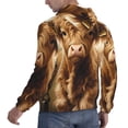 thumbnail image 6 of Honeii Cute Calf Butterflies A Pattern Mens Hoodies Men's Loose Sleeve Sweatshirt,Pullover Hooded Sweatshirt for Men,Essentials Hoodie-Medium, 6 of 7