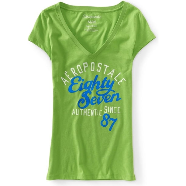 Aeropostale Aero camiseta gráfica para mujer, verde, extragrande Aeropostale Camiseta gráfica