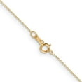 thumbnail image 3 of Solid 10k Yellow Gold 0.8mm Diamond Cut Round Open Link Cable Chain - 18", 3 of 8