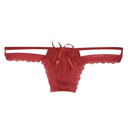 

Lady Seamless Briefs Solid Red One Size Hipsters 3 Pack