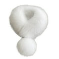thumbnail image 4 of Outfmvch Silk Hair Scarf Fur Collar Scarf for Women Faux Fur Scarves Neck Shrug for Fall Winter Coat Dress Scarves White One Size, 4 of 4