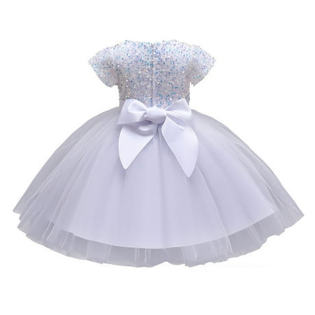 

Honeeladyy Winter Coats Girls Baby Long Skirt Solid Princess Bowknot Performance Dress Skirt Dress White Clearance under 10$