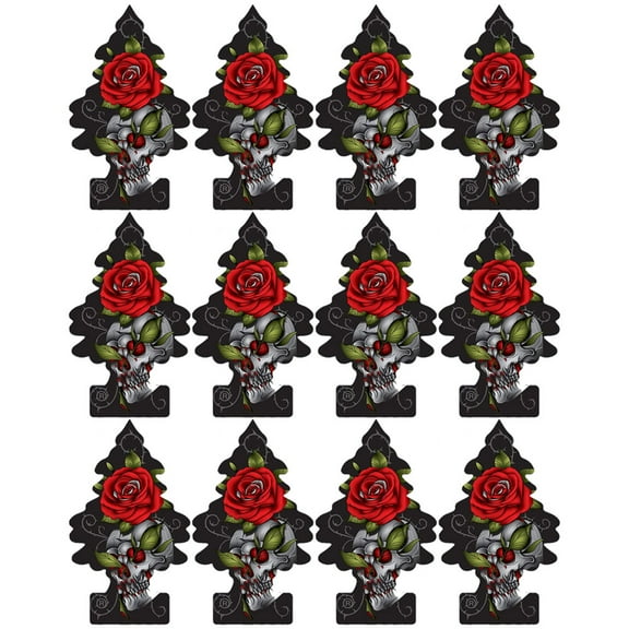 LITTLE TREES Car Air Freshener, Hanging Tree - Rose Thorn, 12 Pack