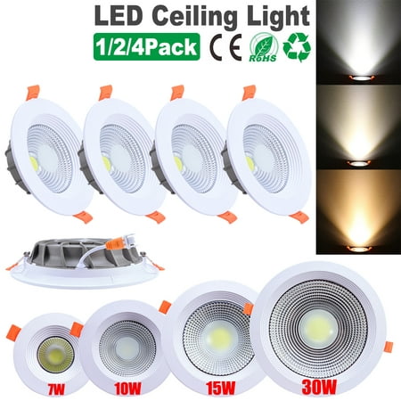 

Rosnek 7W/10W/15W/30W LED COB Downlight Ceiling Lamp AC85-265V Recessed LED Light Home Lighting Living Room Atmosphere Indoor Decor