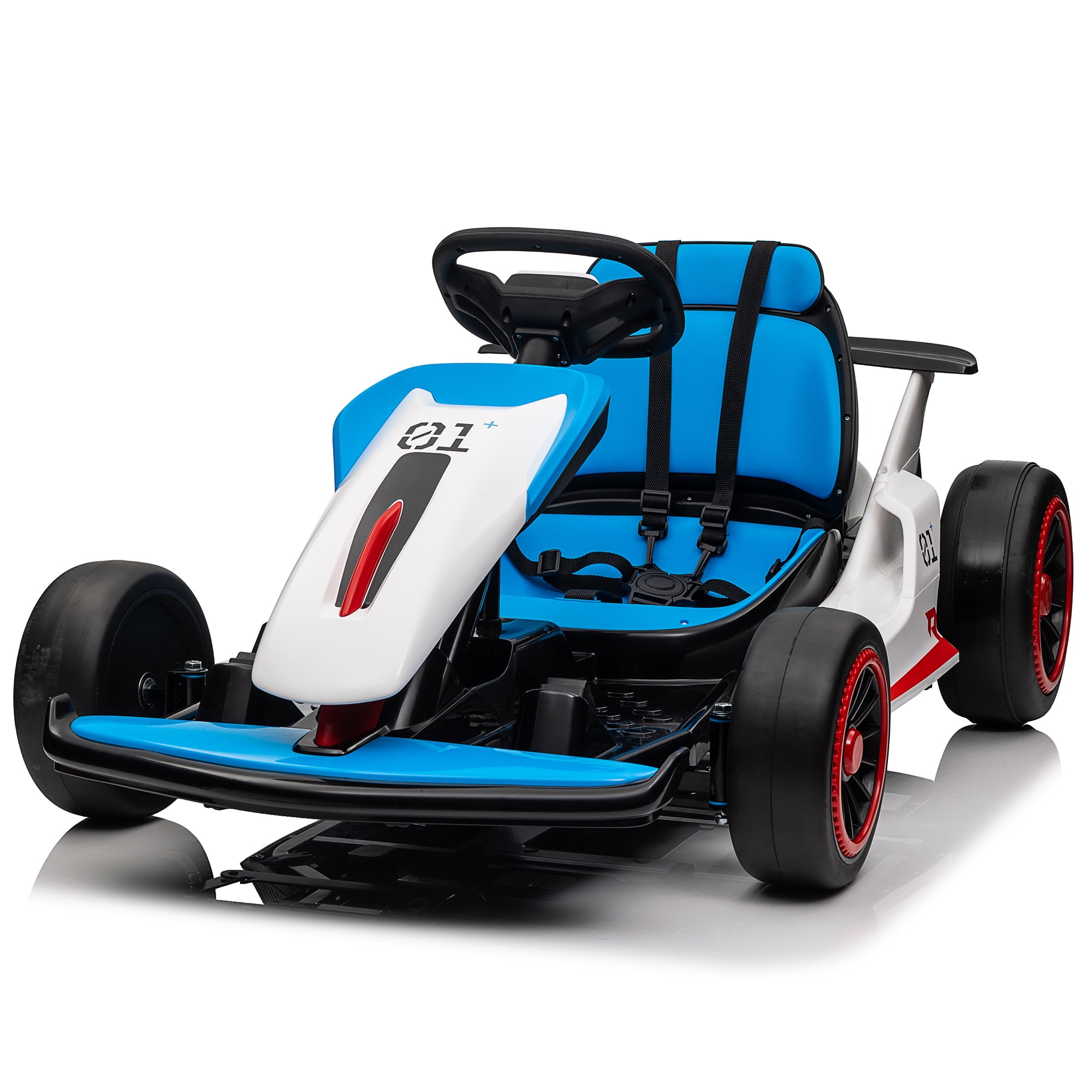 24V Electric Go Kart ride on toys for boys girls Age 6+, Blue