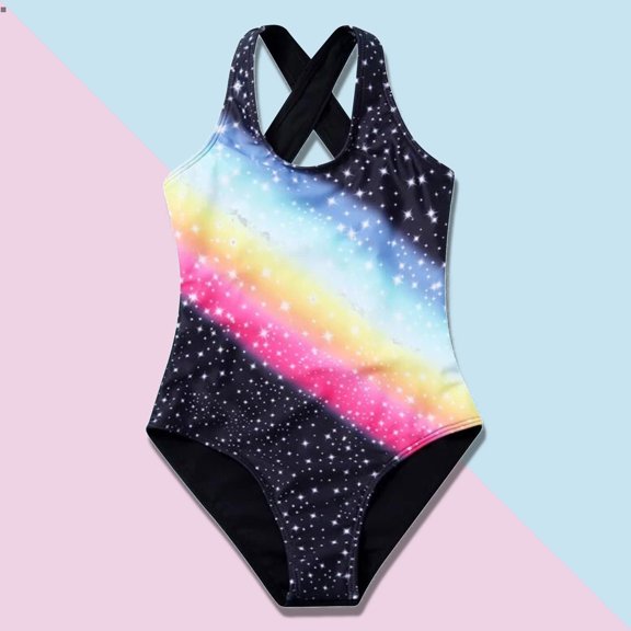 Girls One Piece Bathing Suits Girls Swimsuit Cute Crisscross Girls Bathing Suit Size13-14 Years