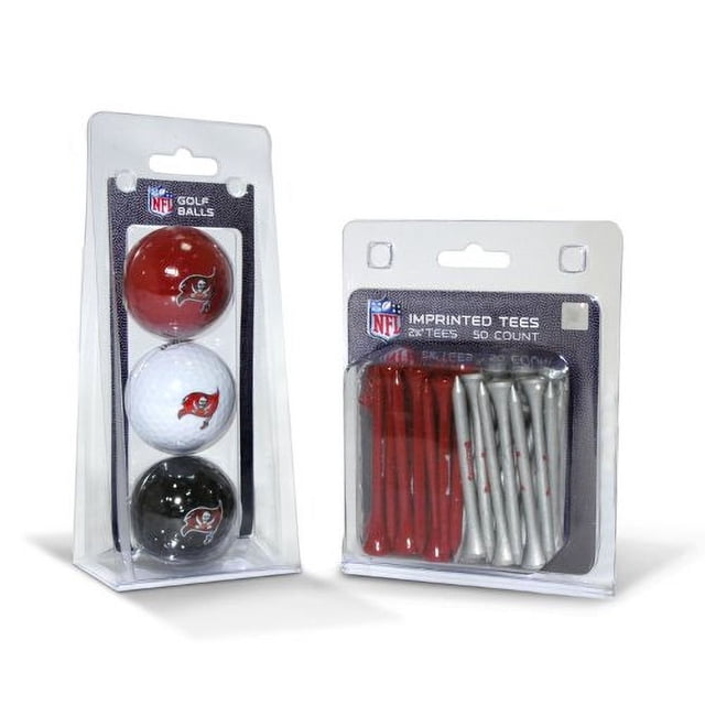 Pelotas de golf con logotipo de los Tampa Bay Buccaneers de la NFL (3 unidades) y tees de golf reglamentarios de 2-3/4" de largo (50 unidades), multicolores, talla única, TEG7088_19
