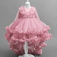 thumbnail image 2 of AINIYS Girls Sleeveless Tiered Tulle Dress With Hidden Back Zipper Ruffled Skirt For Costume Party And Playtime Hot Pink 9 Years, 2 of 2