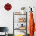 thumbnail image 4 of Dreamtimes Round Digital Clock Red Buffalo Plaid Creative Decorative Quiet Not Ticking Clock,Bedroom Living Room Bathroom Kitchen Office Wall Ornament, 10In, 4 of 7