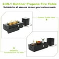 thumbnail image 5 of Evita 42" Gas Fire Pit Table for Outdoor 50,000 BTU Propane Fire Pit Table with with RGB LED Lights, 5 of 10