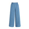 thumbnail image 6 of Endives Linen Pants Women Solid Color Spring Summer Loose High Waist Straight Leg Pant Casual Pants Wide Leg Pants For Women, 6 of 7