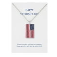 thumbnail image 2 of American Flag Pendant Necklace with Patriotic Gift Message Card & Envelope Jewelry Gifts-Happy Veteran's Day, 2 of 6