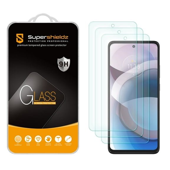 [3-Pack] Supershieldz for Motorola One 5G Ace/ One 5G UW Ace / Moto G 5G Tempered Glass Screen Protector, Anti-Scratch, Anti-Fingerprint, Bubble Free