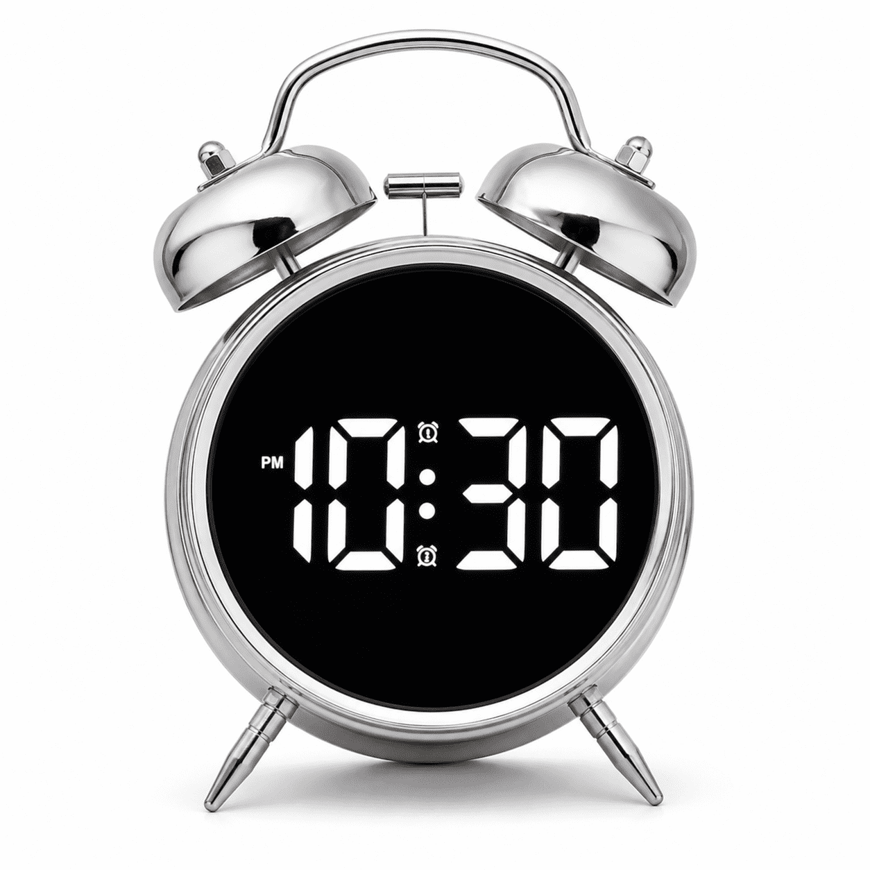 ABCISI Loud Alarm Clock for Heavy Sleepers, Retro Twin Bell Digital Clock with Large LED Display