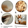 thumbnail image 3 of Designart "Portrait of a Gentle Giraffe" Animals Floater Framed Wall Art Living Room, 3 of 7