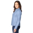 thumbnail image 4 of Jessica London Women's Plus Size Zip Front Leather Jacket, 4 of 6