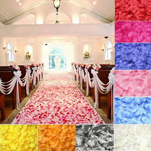 SPRING PARK 100Pcs Artificial Flowers Rose Petals Beautiful Realistic Scatter Rose Petals for Romantic Night, Weddings Aisle Centerpieces, Table, Party, Home Decoration