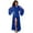 Blue#2, variant on EGNMCR Pajamas for Women Sexy Silk Satin Lace Solid Color Long Sleeve Bathrobe Nightdress Sleepwear Spring/Summer Sale