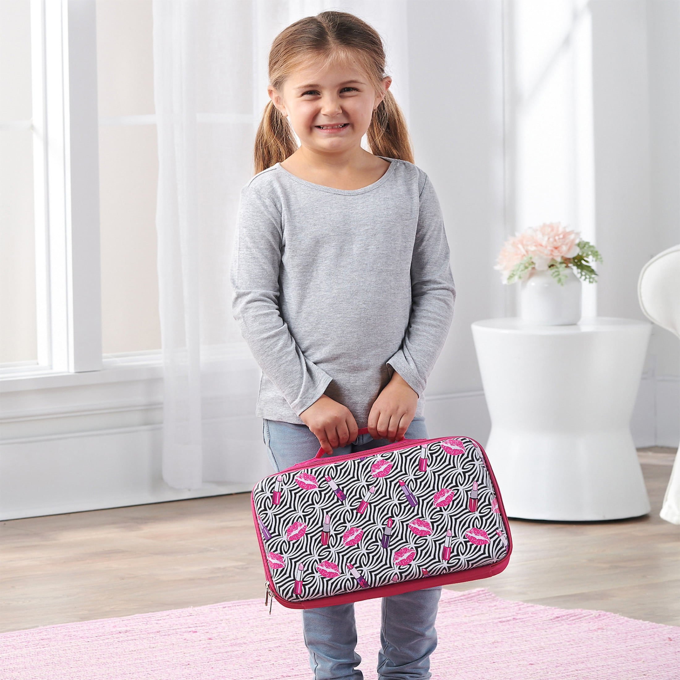 Badger Basket Doll Storage and Travel Case for 12-inch Fashion Dolls, Lipstick Pink