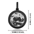 thumbnail image 2 of Stainless Steel Pisces Zodiac (Two Fishes) Round Medallion Keychain Circle Ring, 2 of 2