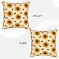thumbnail image 3 of Fotbe Sunflowers And Bee Pattern Velvet Decorative Throw Pillow Covers with Elegant Piping, Soft Plush Cushion Cover for Sofa, Bed, Car, Office-16"x16", 3 of 8