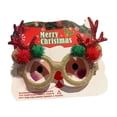 thumbnail image 4 of Gafas navideñas, monturas para gafas navideñas, gafas creativas con disfraces navideños Astas rojas, 4 of 9