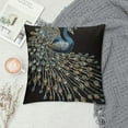 thumbnail image 2 of Orinice Peacock Tail Art Nouveau Graphic Decorative Throw Pillow Cover for Home Couch Living Room Bed Sofa - High-quality, Multipurpose Use, 1PC 18x18in, 2 of 5