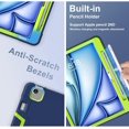 thumbnail image 5 of SOATUTO Case for iPad Air 13 Inch M3 M2 (2025/2024) Release, [Built-in Pencil Holder] Heavy Duty Shockproof Rugged High Impact Protective Case (Navy Blue/Green), 5 of 5