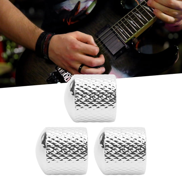 Perilla 3 Piezas Perilla De Guitarra Eléctrica Aspecto Exquisito Perilla De Repuesto De Potenciómetro De Guitarra Universal De Metal Resistente