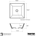 thumbnail image 3 of Karran Usa Vc-603 Valera 16-1/4" Square Vitreous China Vessel Bathroom Sink - White, 3 of 6