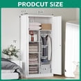 thumbnail image 3 of Metal Locker,Steel Wardrobe Storage Cabinets with Lock Door,Clothing Coat Storage Freestanding for Office, Home, School, Employee,Gym,Fire Department (White), 3 of 8