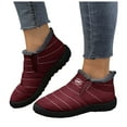 thumbnail image 6 of Leozcaa Women Winter Boot with Comfortable Warm Lined Ankle Booties Outdoor Slip On Waterproof Short Boots, 6 of 9