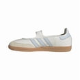 thumbnail image 4 of Tenis Zapatilla Adidas Samba Jane para dama, color blanco con paneles en azul, correa de gancho, suela de goma, composición; Piel de becerro, ante de Becerro, Tela y Goma., 4 of 5