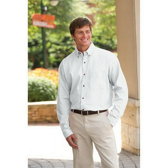 00820599041556 100 percent HEAVYWEIGHT WASHED TWILL 610 WHITE XL