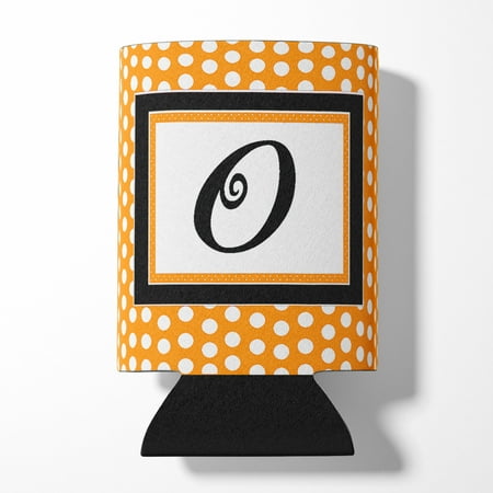 

Carolines Treasures CJ1033-OCC Letter O Initial Monogram - Orange Polkadots Can or Bottle Hugger Can Hugger multicolor