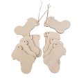 thumbnail image 1 of 10pcs Wooden Embellishments Christmas Decoration Stocking Pattern Pendant with Hemp Ropes, 1 of 6