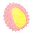 thumbnail image 5 of Pelota de juguete para perros con forma de Durian, TPR, interactiva, multifuncional, Reduce la ansiedad, sonido, pelota de dentición para perros Durian, color rosa, 5 of 5