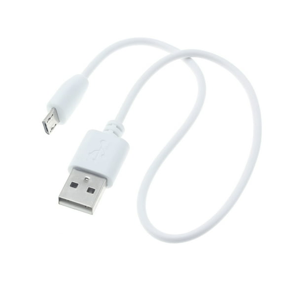 1ft Short USB Cable for LG K8X, Tribute Monarch, Phoenix 5, Fortune 3, Aristo 5 - MicroUSB Charger Cord Power Wire Fast Charge Sync White J5J