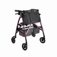 thumbnail image 1 of Andador plegable ligero Stander Wonder Rollator Plus para adultos mayores y niños, Travel EZ Fold-N-Go, pequeño andador con ruedas y asiento, color rosa real, 1 of 5