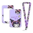 thumbnail image 1 of W Work Card Holder Work Permit Name Badge with Keychains Sanrio Kuromi Student Id Card Pack Lanyard Holder Purse FGS, 1 of 7