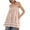Brown, variant on Summer Tank Tops For Women Square Neck Striped Sleeveless Tunic Smocked Spaghetti Strap Camisole Tops Pockets Casual Color Block Ruffle Hem Peplum Tops