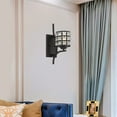 thumbnail image 3 of Vanity Art 1 Light Dimmable Weathered Black Armed Sconce Lighting | Modern Fixtures Accent Wall Lights for Bedroom Entrance Doorway Dining Room Living Room Hallway Bathroom Scones S4001BK-BS01, 3 of 5