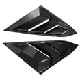 thumbnail image 3 of Ikon Motorsports Compatible with 16-21 Honda Civic Sedan Rear Side Window Louver Sun Rain Shade Gloss Black, 3 of 8