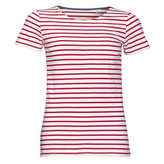 SOLS Womens Miles Striped Short Sleeve T-Shirt