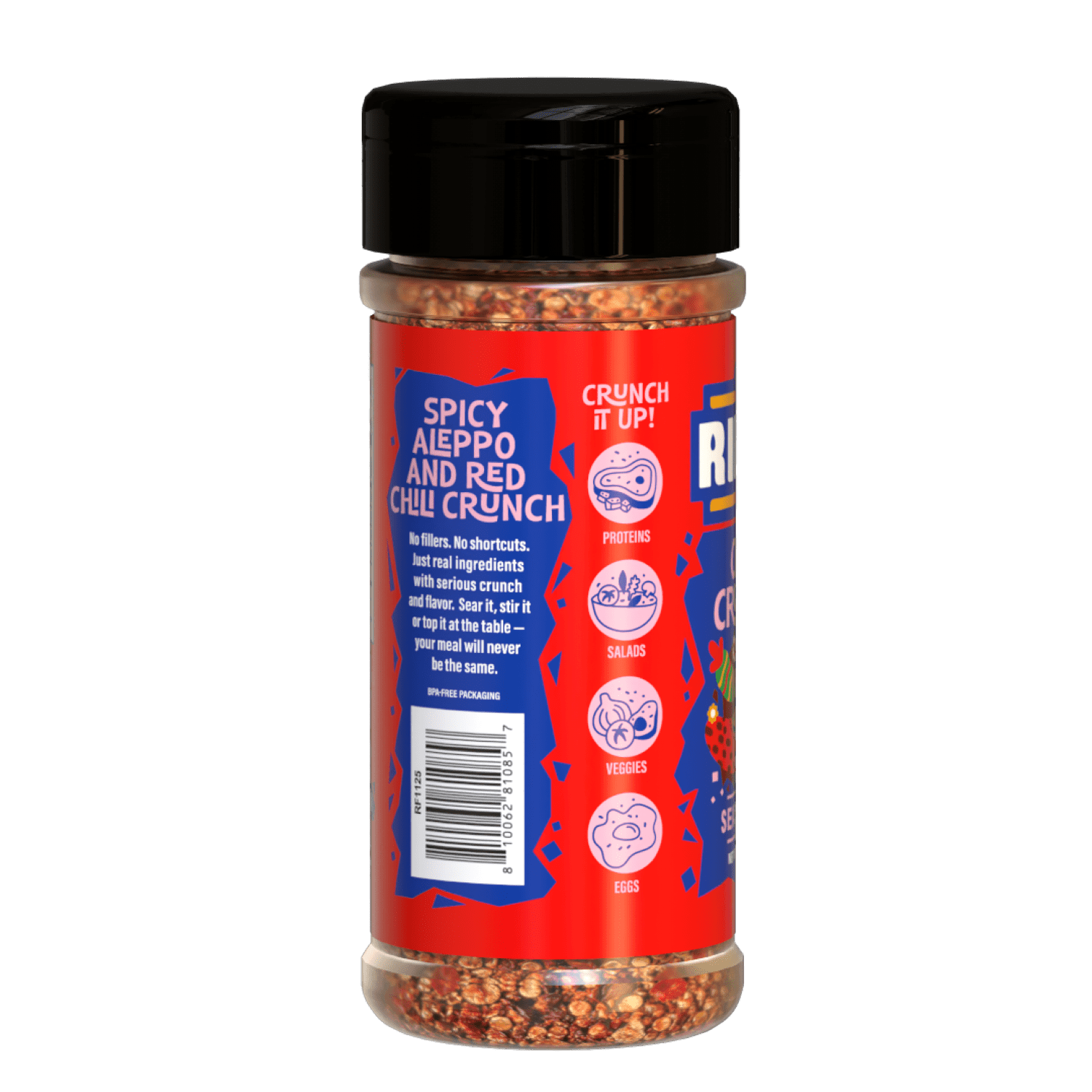 (3 pack) Riega Chili Crunch Seasoning Aleppo & Arbol Chili, 3.2 oz Shaker