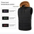 thumbnail image 4 of qucoqpe Plus Size Heated Vest for Men Women 15 Heating Heated Vest Winter Heated Jacket with Detachable Hood, 4 of 5