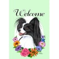 thumbnail image 1 of Papillion Black/White - Best of Breed Welcome Flowers House Flags, 1 of 1