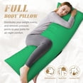 thumbnail image 4 of Naloa Forestgreen Super Soft 20x60 Body Pillow Case,Long Side Hidden Zipper（PILLOWS ARE NOT INCLUDED）, 4 of 6