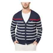 NAUTICA Mens Blue Long Sleeve Button Down Cotton Cardigan Sweater M