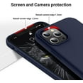 thumbnail image 6 of Compatible with iPhone 12 Pro Max Case,Ultra Slim Fit Phone Case Liquid Silicone Cover with Full Body Protection Anti-Scratch Shockproof Bumper & Soft Microfiber Lining,6.7 inch(Midnight Blue), 6 of 12